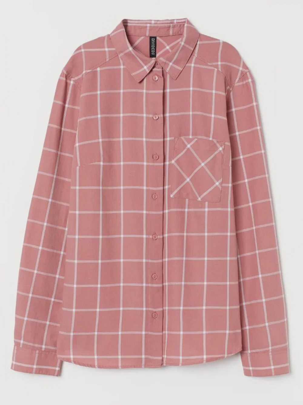 H&M // Mauve Pink Plaid Shirt (Size L) - Picture 2 of 3